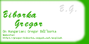 biborka gregor business card